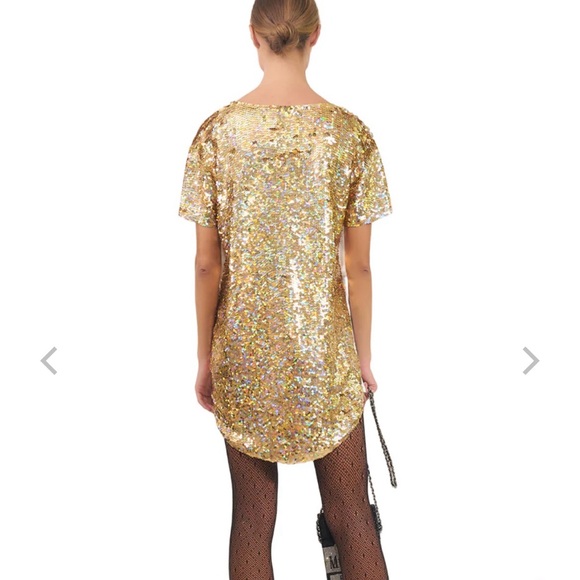 IT'S SO EXPENSIVE TO BE RICH SEQUIN MAXI TEE DRESS, HOUSE OF MUAMUA - Picture 2 of 3